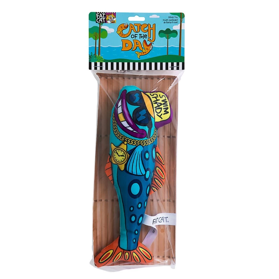 PetSmart Fat Cat Catch of the Day Catnip Toy - Interactive Swim Shady Teaser for Playful Cats