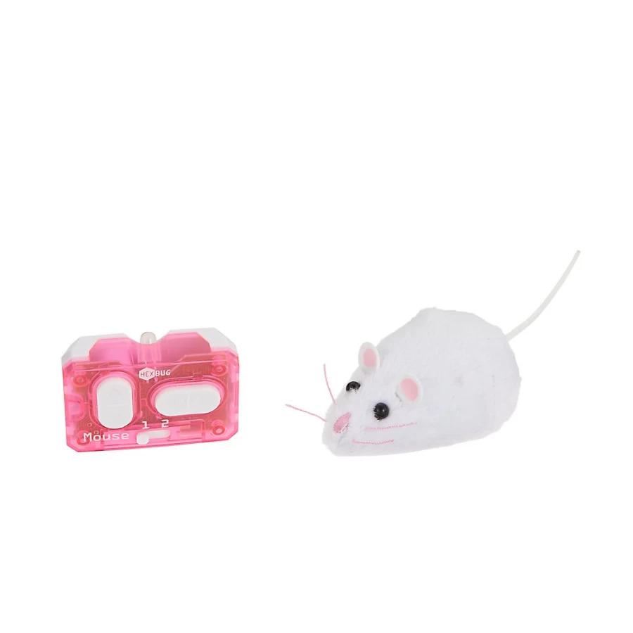 PetSmart Whisker City Automatic Robotic Mouse Toy for Cats - Interactive White Electronic Mouse Cat Teaser