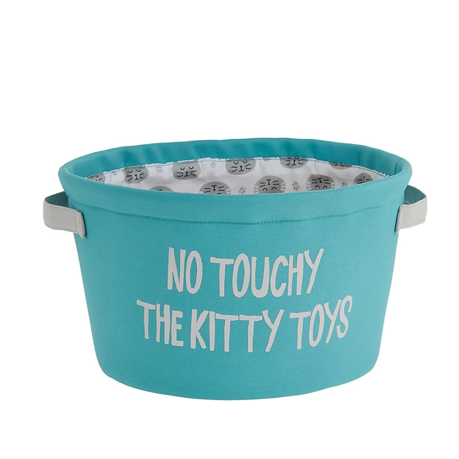 PetSmart Whisker City No Touchy The Kitty Cat Toy Basket - Interactive Cat Toys for Play & Storage