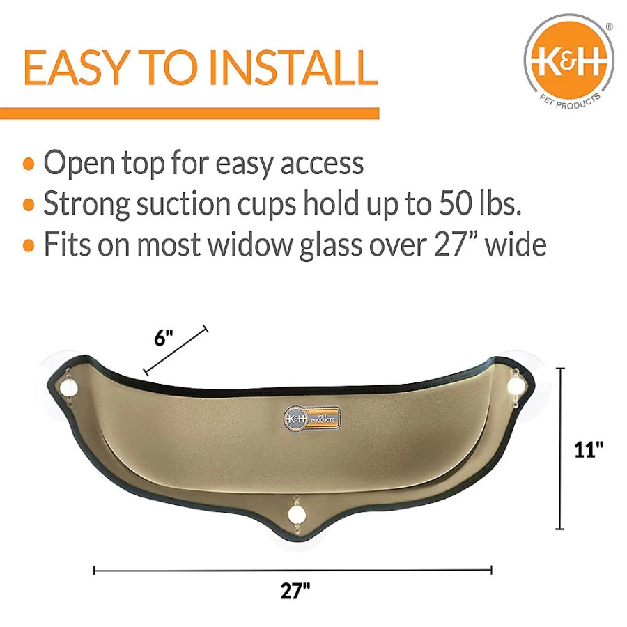 PetSmart EZ Mount Window Sill Cat Bed - KH Pet Products for Comfortable Perching