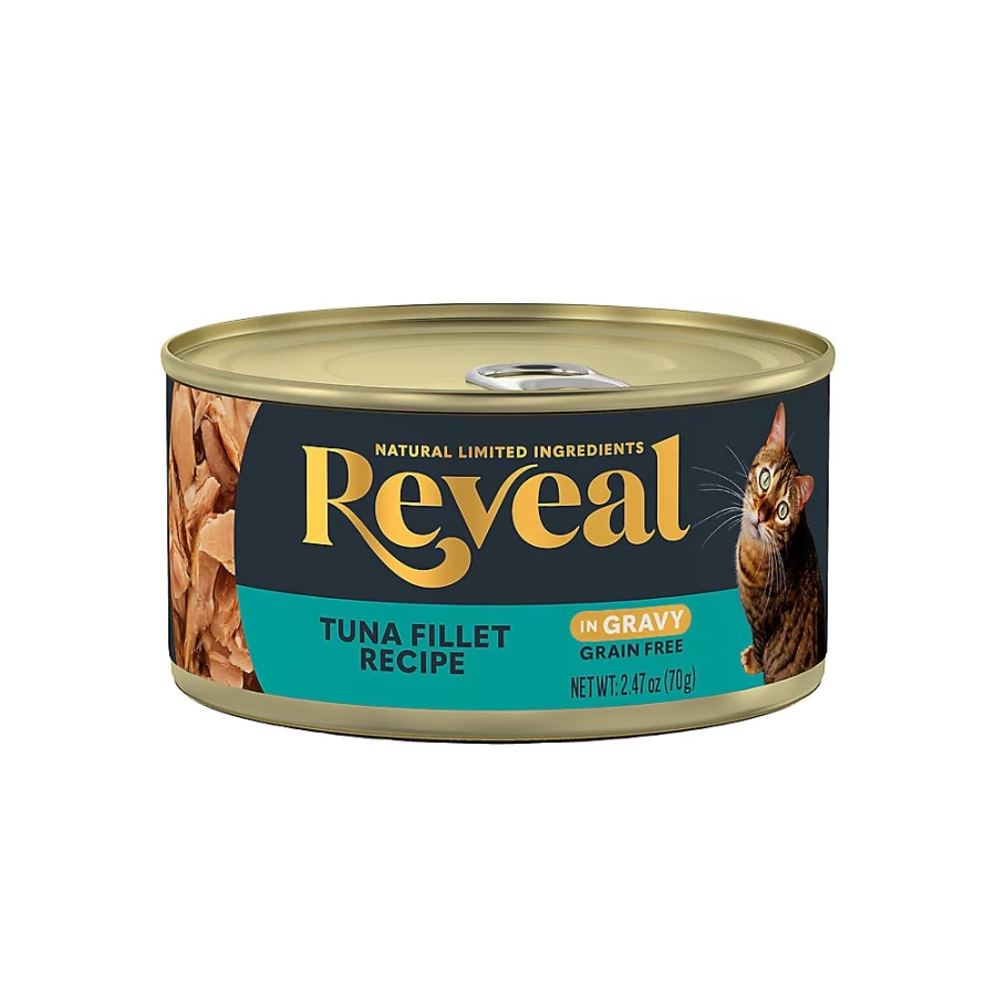 PetSmart Reveal Grain-Free Limited Ingredient Wet Cat Food in Gravy for All Life Stages, 2.47 oz Can