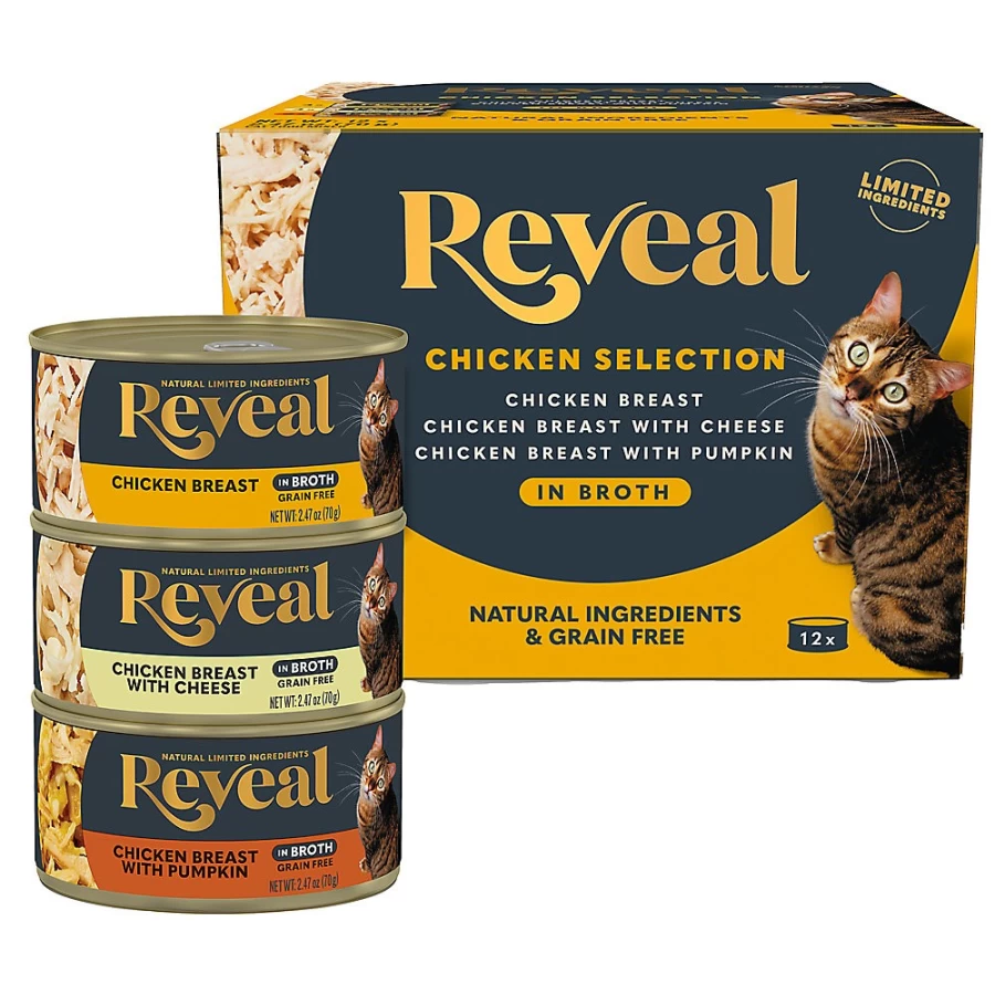 PetSmart Reveal Grain-Free Limited Ingredient Wet Cat Food in Gravy for All Life Stages - 2.47 oz Pouch (Pack of 12)