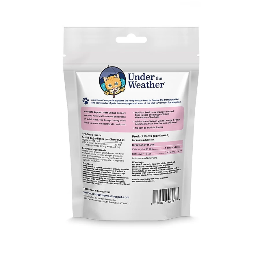 PetSmart Hairball Relief Soft Chews for Cats - 60 Count Digestive Support Supplement
