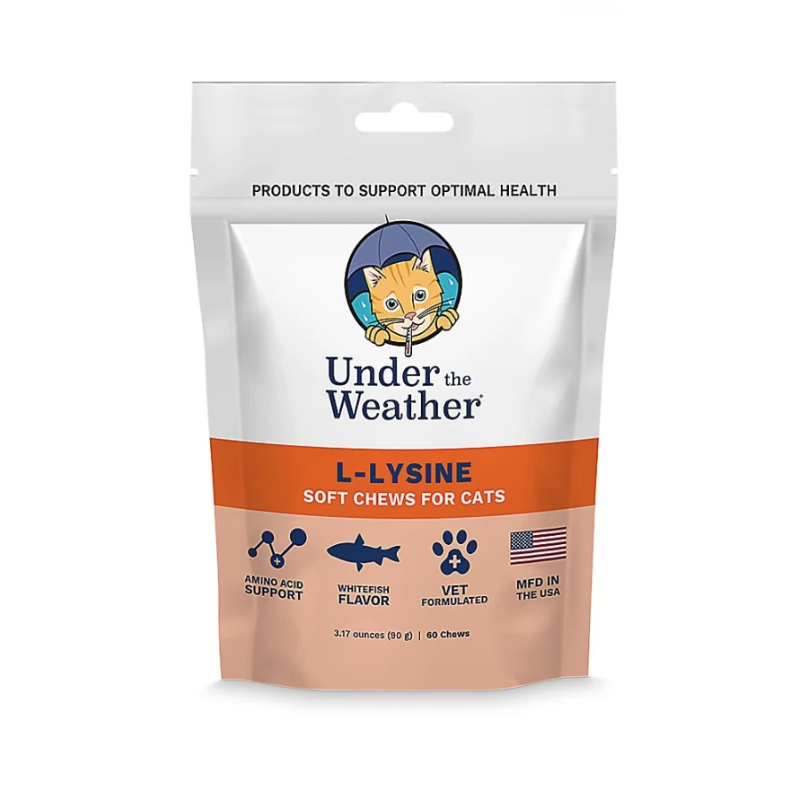PetSmart Under the Weather L-Lysine Immune Support Soft Chews for Cats, 60 Count – Tasty Supplement for Feline Health