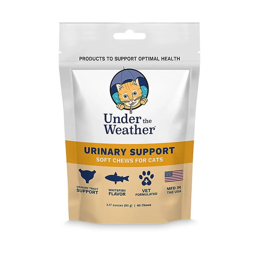 PetSmart Under the Weather Urinary Tract Support Soft Chews for Cats - 60 Count Cat Supplement for Urinary Health