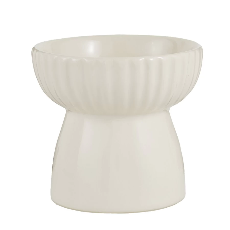 PetSmart Whisker City Boho Ivy Raised Cat Food Bowl, 1.25 Cup Capacity, Elevated Ceramic Dish for Cats