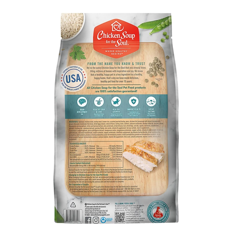 PetSmart Chicken Soup for the Soul Classic Kitten Dry Cat Food - Chicken, Brown Rice & Pea Recipe for Kittens