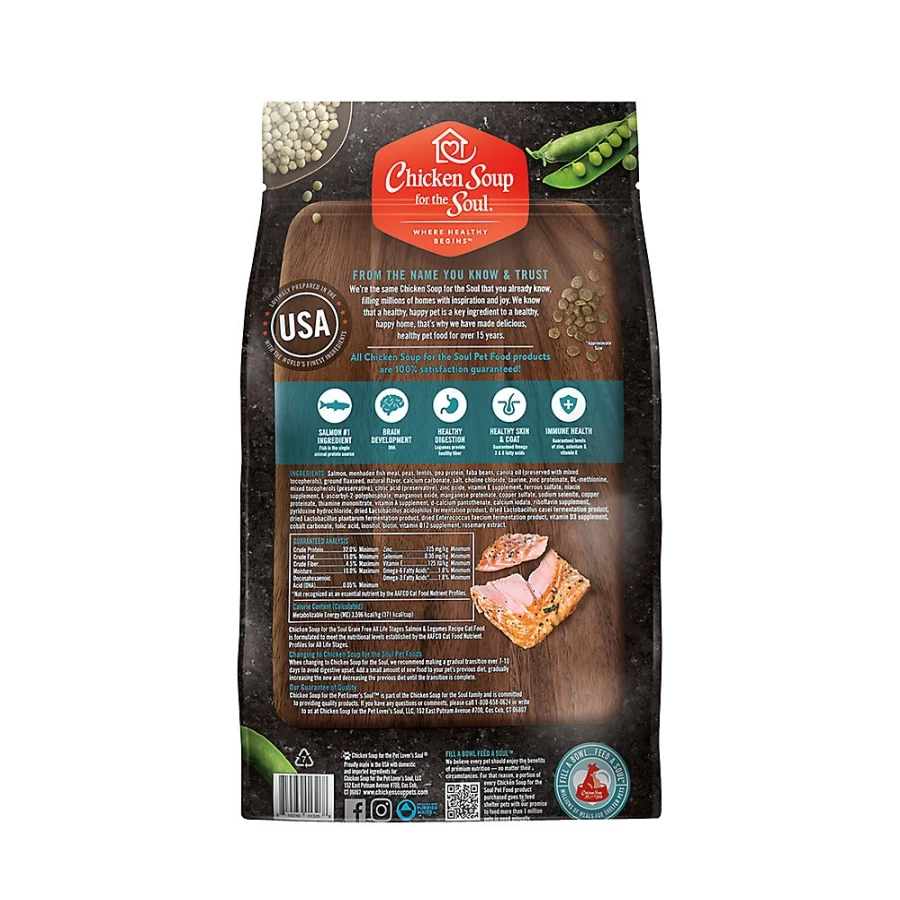 PetSmart Grain-Free Salmon & Legumes Dry Cat Food for All Life Stages - Chicken Soup for the Soul Brand