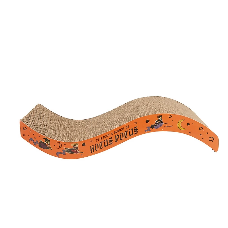 "PetSmart Hocus Pocus Cat Scratcher with Orange Wave Design – Fun and Durable for Cats"