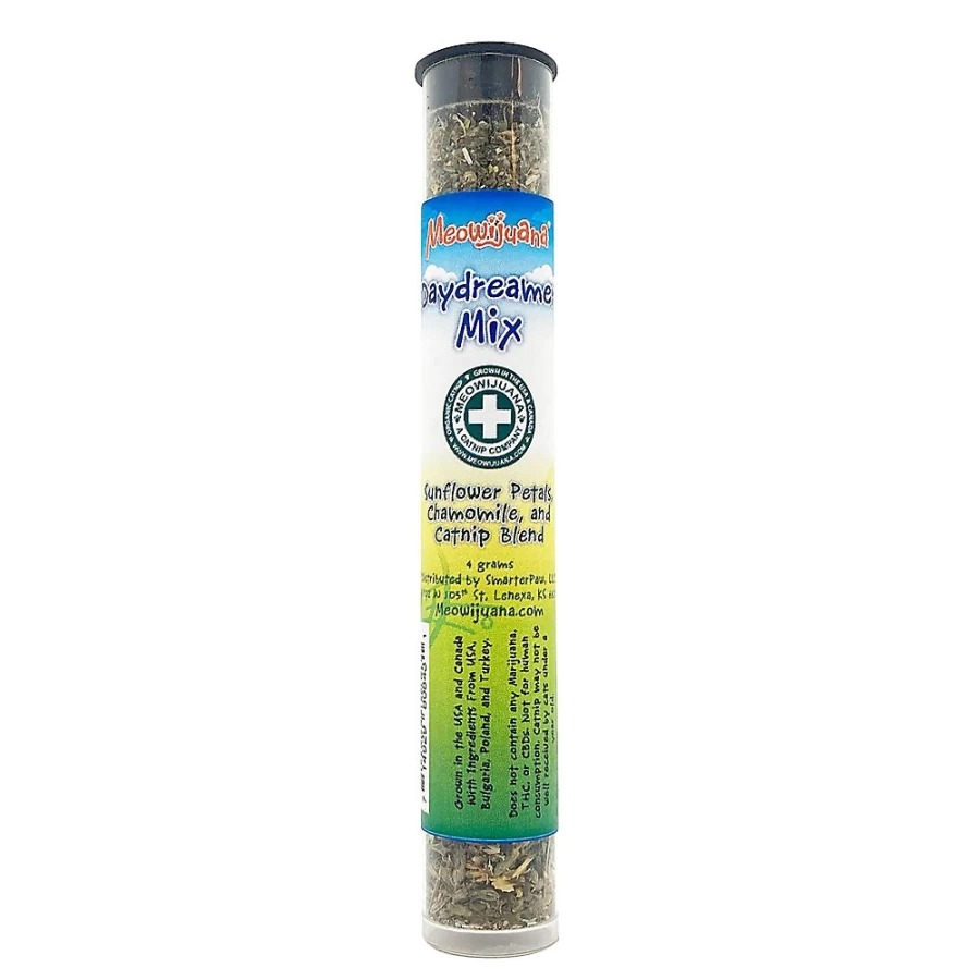"PetSmart Meowijuana Daydreamer Mix Catnip Sampler Tube for Cats – Herbal Toy & Treat"