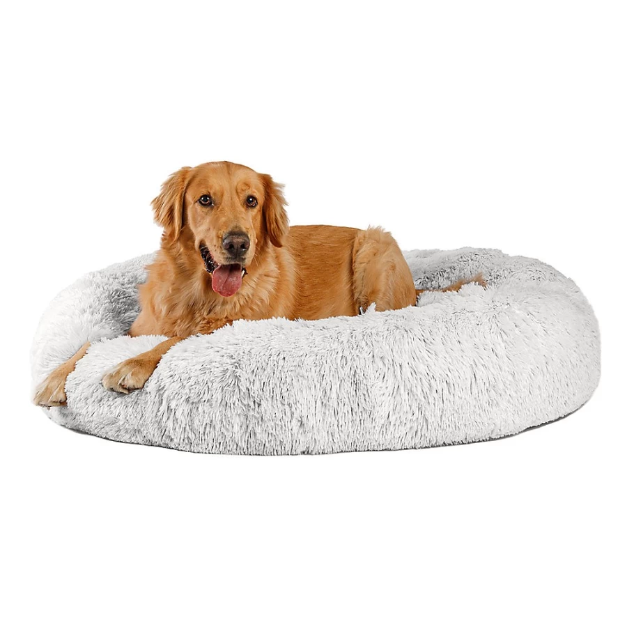 PetSmart Sheri Best Friends Original Calming Shag Fur Donut Cat & Dog Bed - Cozy Cuddler Pet Bed
