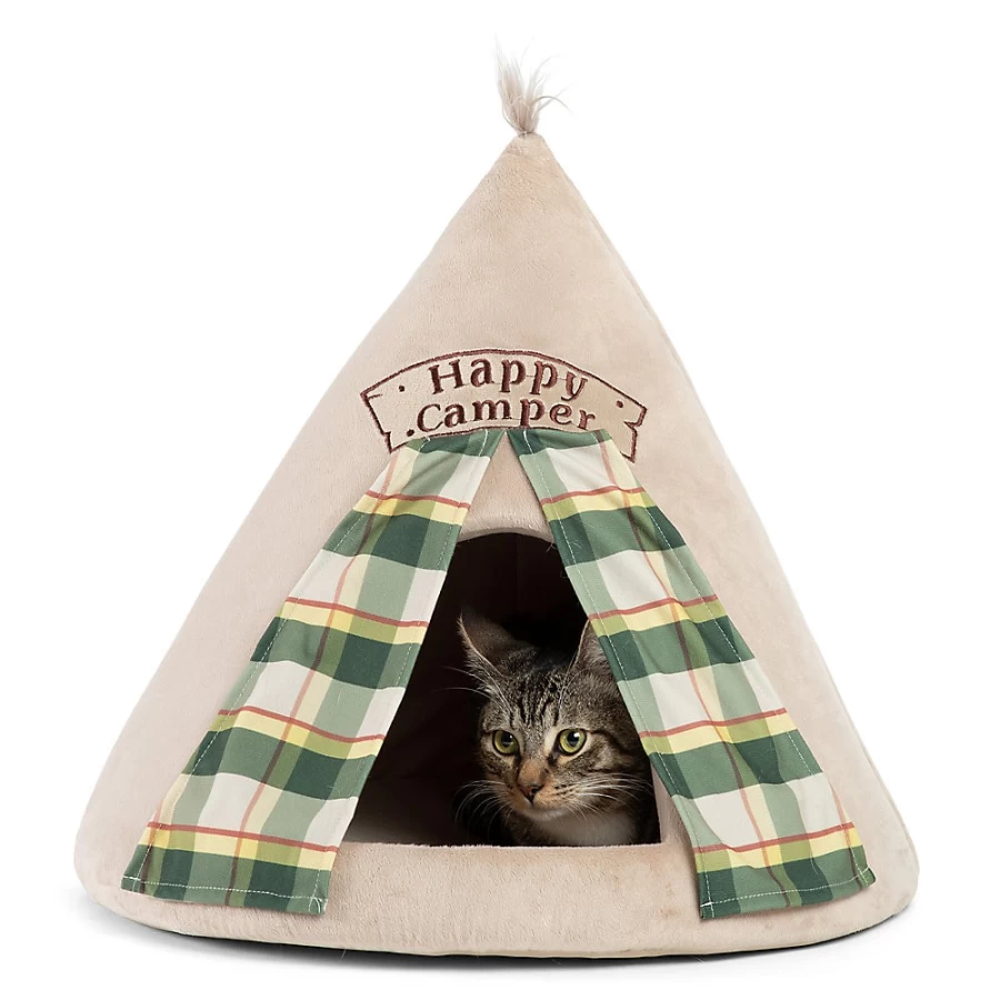 PetSmart Best Friends Happy Camper Covered Cat & Dog Bed - Sheri Novelty Hut Design