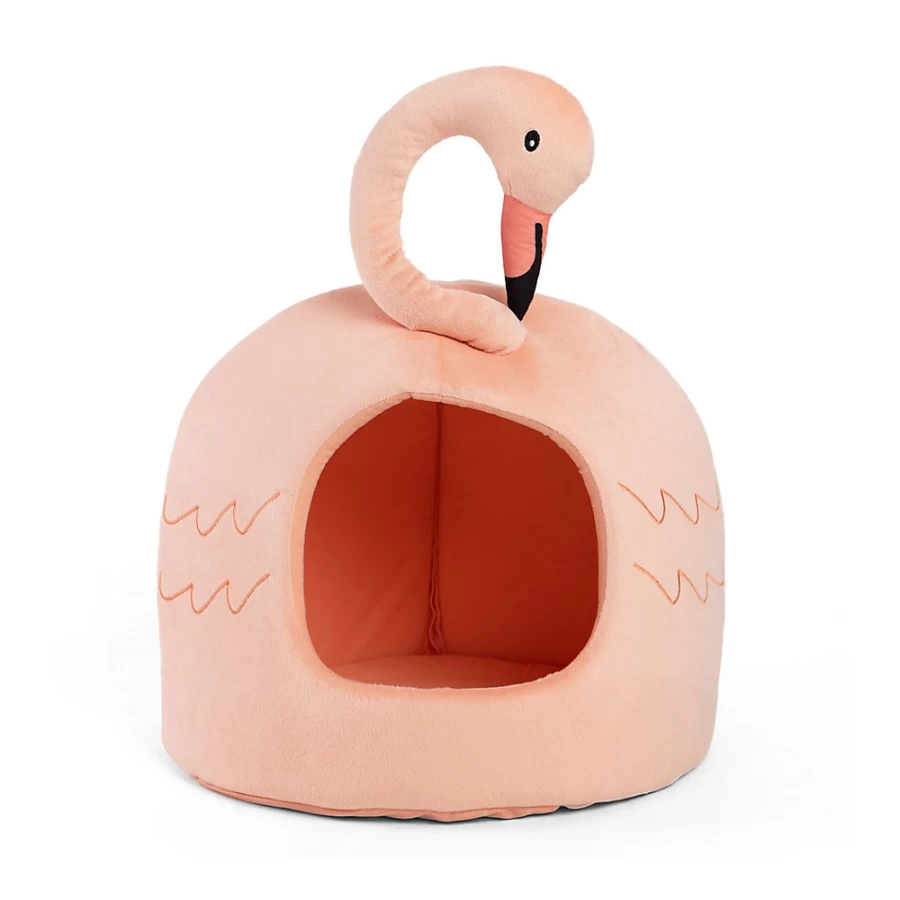 PetSmart Sheri Novelty Meow Hut Flamingo Cat Bed - Cozy Dog & Cat Pet Bed for Friends by Sheri
