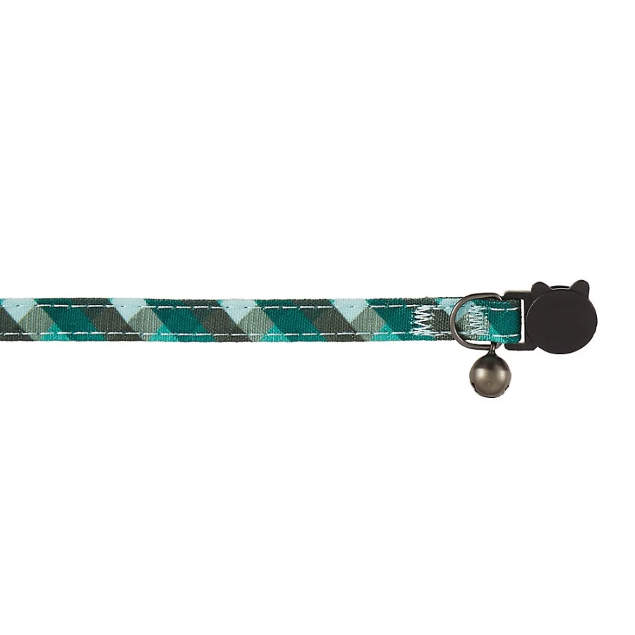 PetSmart Whisker City Green Plaid Breakaway Cat Collar for Kittens - Safe Easy Release