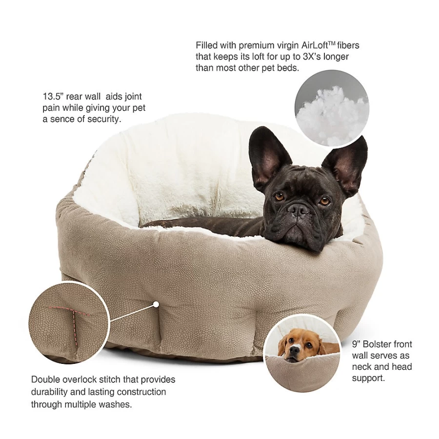 PetSmart OrthoComfort Deep Dish Bolster Pet Bed for Cats and Dogs - Best Friends by Sheri