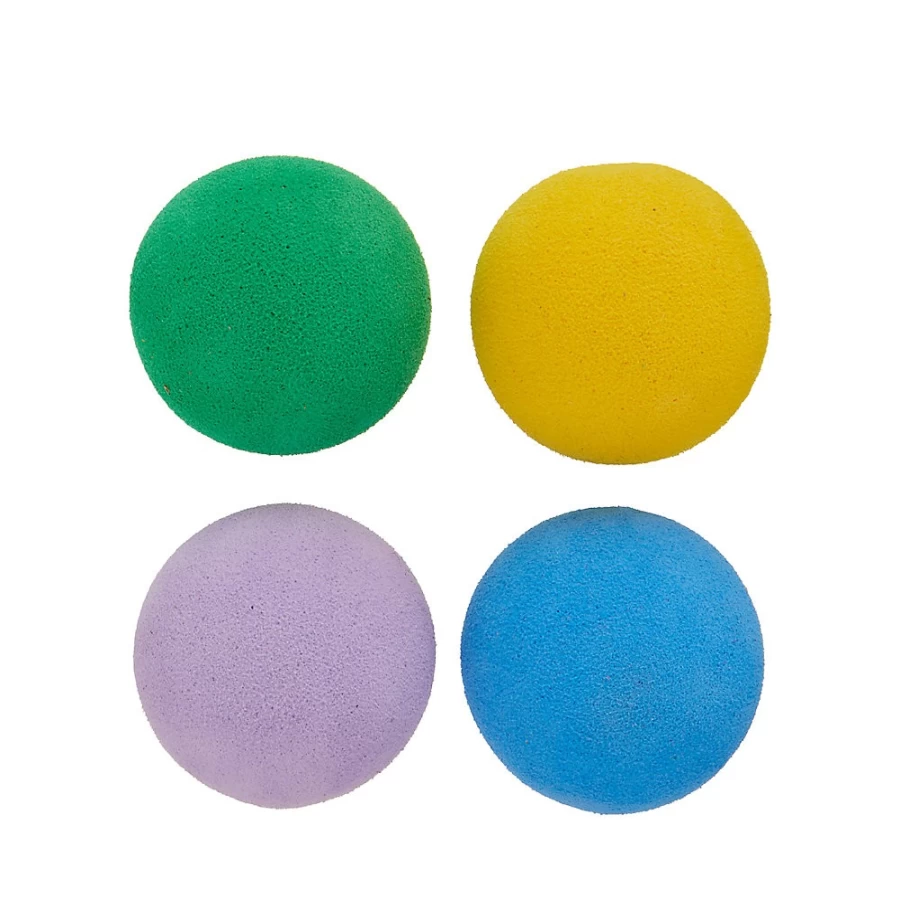 PetSmart Whisker City EVA Ball Cat Toy - 4 Pack Durable Balls for Playful Kittens