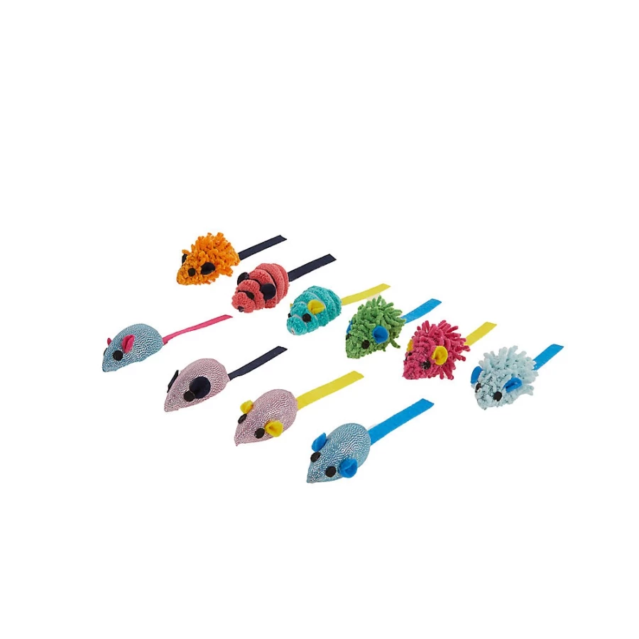 PetSmart Whisker City 10-Pack Plush Mice Cat Toys for Play & Hunting Fun