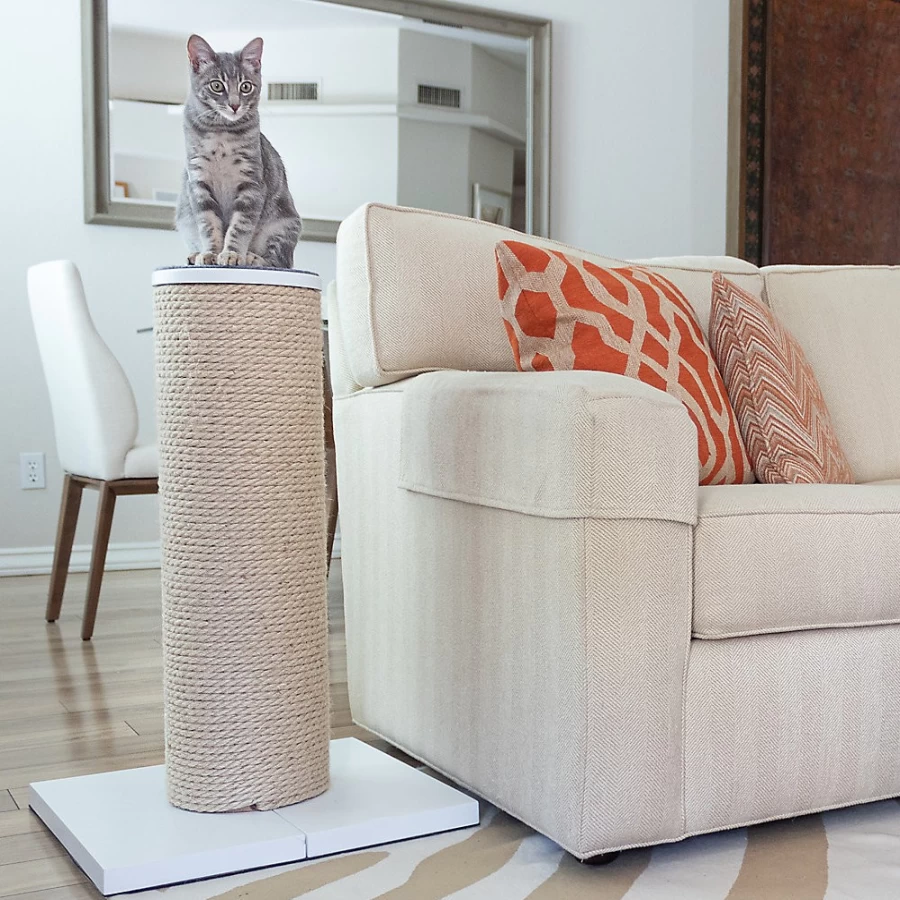 PetSmart Hauspanther MaxScratch White Cat Scratcher for Indoor Cats