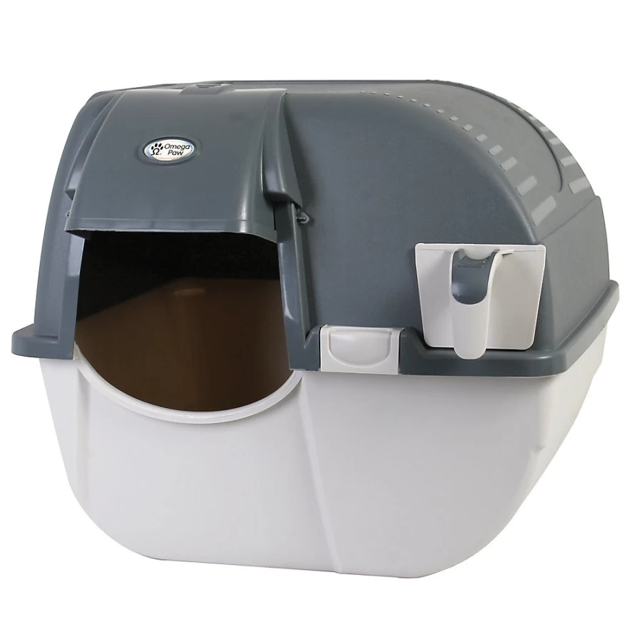 PetSmart Omega Paw Roll 'n Clean Self-Cleaning Cat Litter Box for Easy Waste Removal