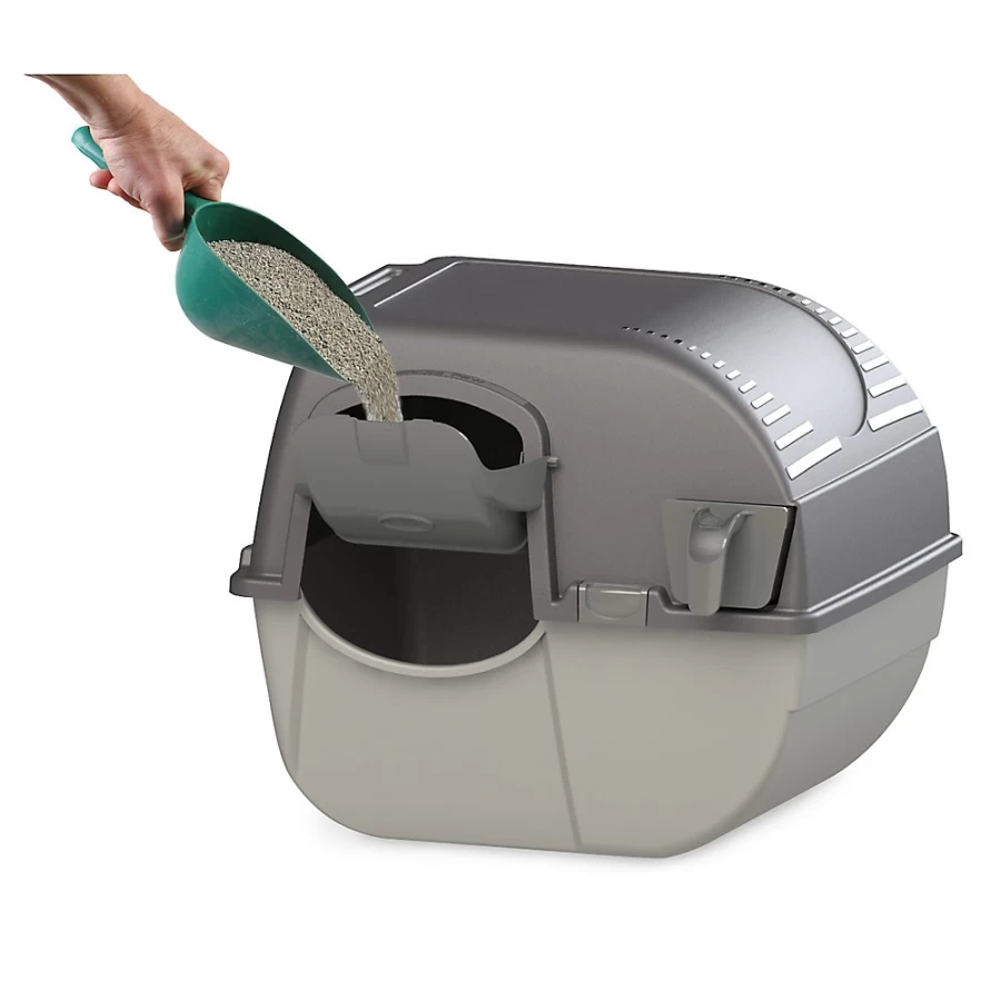 PetSmart Omega Paw Roll 'n Clean Self-Cleaning Cat Litter Box for Easy Waste Removal