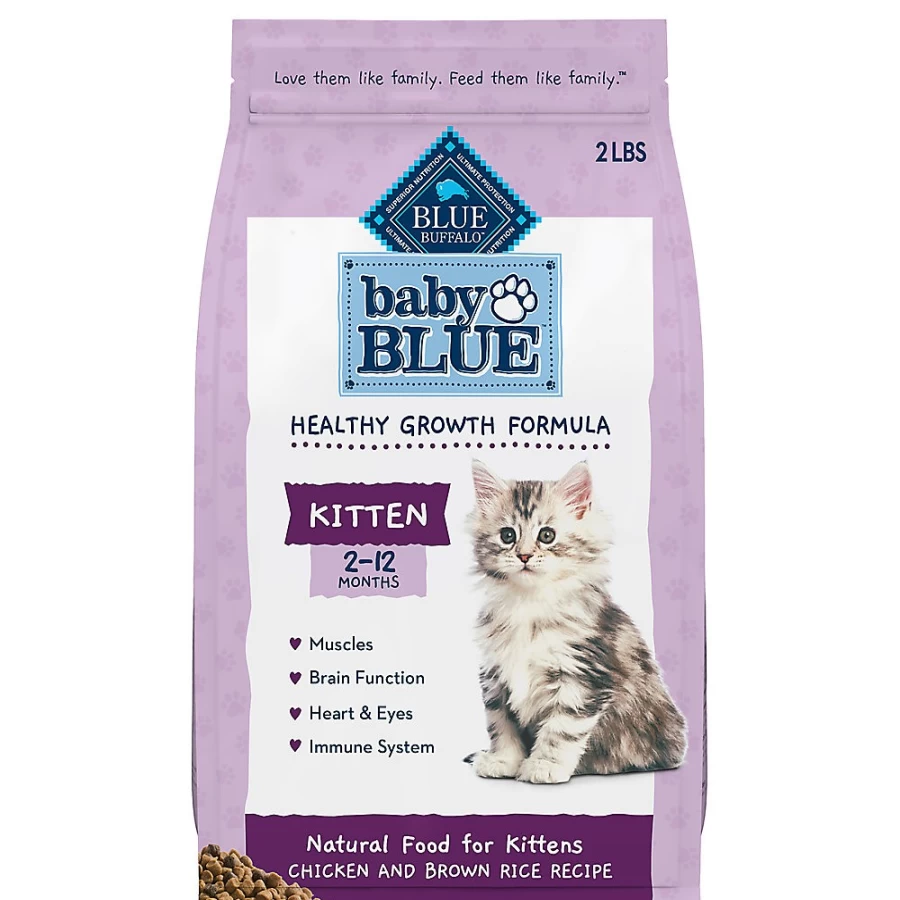 PetSmart Blue Buffalo Baby BLUE Kitten Dry Food - Chicken & Brown Rice Recipe for Healthy Growth