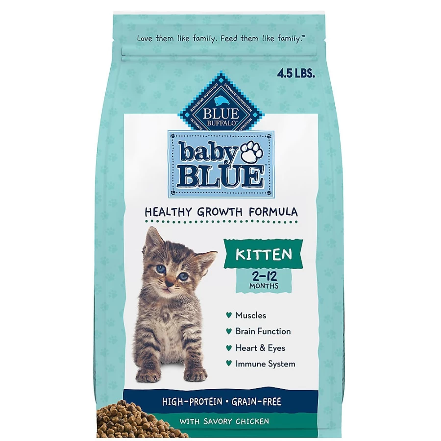 PetSmart Blue Buffalo Baby BLUE Kitten Dry Food - Chicken & Pea Recipe for Healthy Growth