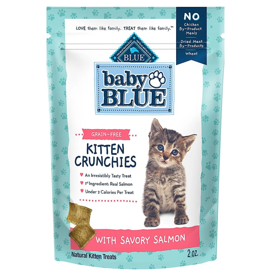 PetSmart Blue Buffalo Baby BLUE Kitten Crunchies Salmon Cat Treats for Healthy Growth
