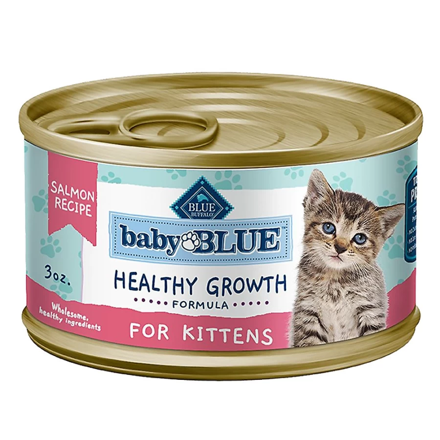 PetSmart Blue Buffalo Baby BLUE Kitten Wet Cat Food - Salmon Recipe, 3 oz Cans (Pack of 12)
