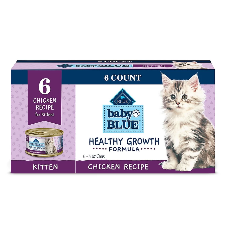 PetSmart Blue Buffalo Baby BLUE Kitten Wet Cat Food Variety Pack - Chicken Recipe, 6 Cans