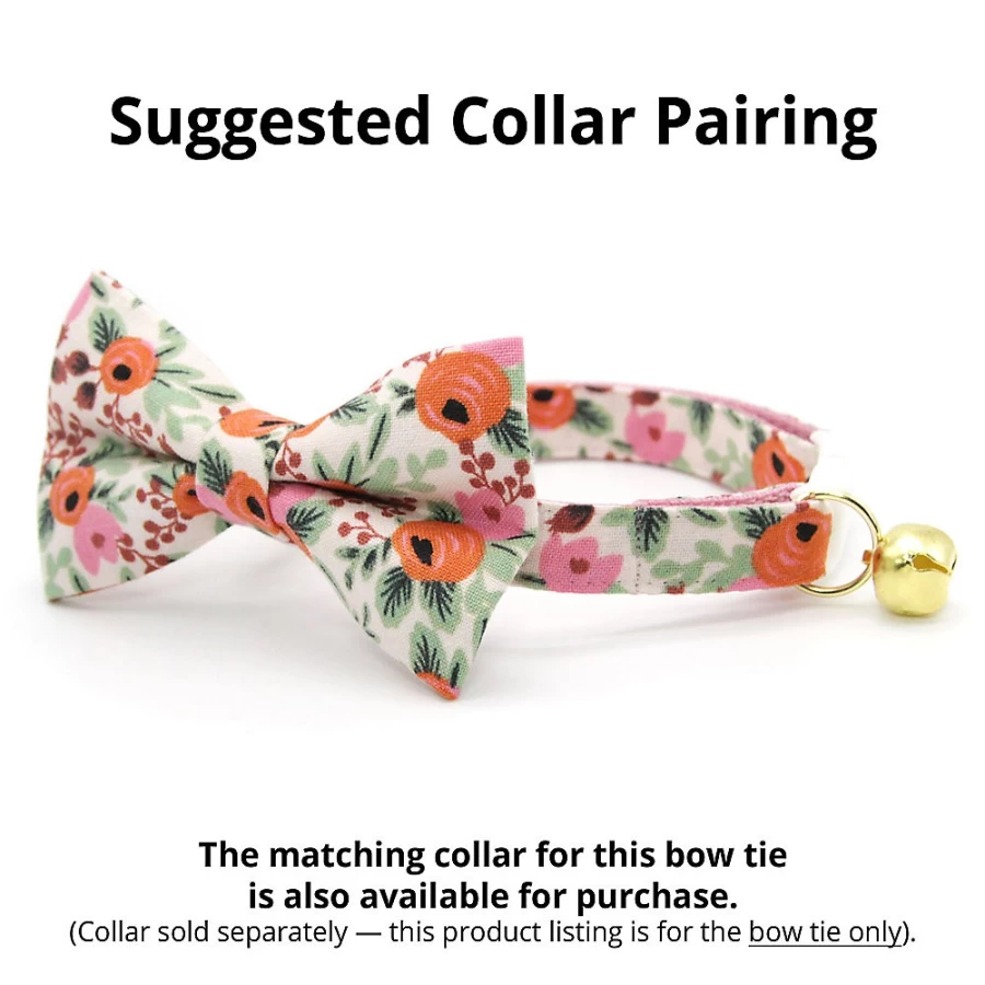 PetSmart Juliet Floral Cat Bow Tie - Elegant & Stylish Pet Accessory by Made By Cleo