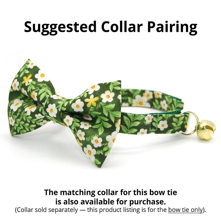 PetSmart Hazel Floral Cat Bow Tie - Elegant Handmade Accessory for Cats by Cleo