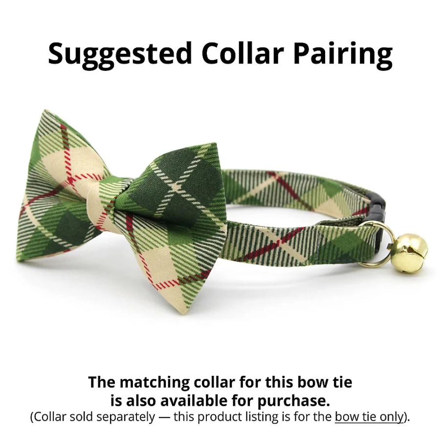 PetSmart Plaid Cat Bow Tie - Stylish Linden Pattern by Cleo for Feline Fashion