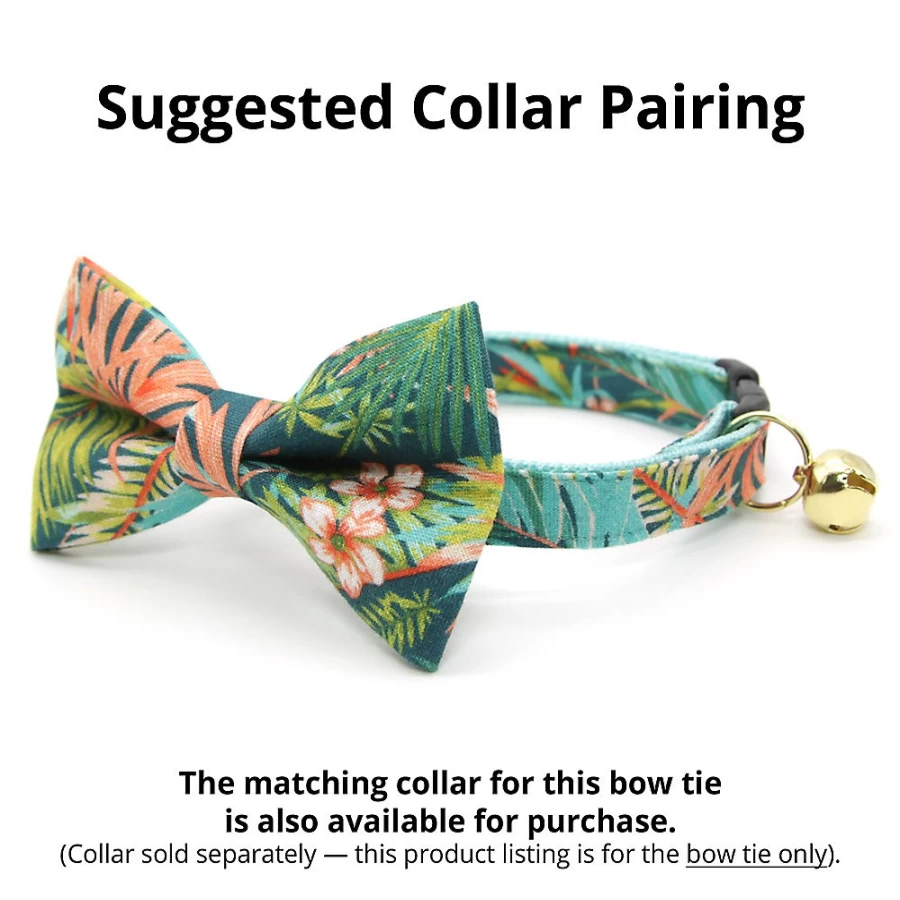 PetSmart Tropical Palm Leaves Cat Bow Tie - Made By Cleo for Stylish Pets