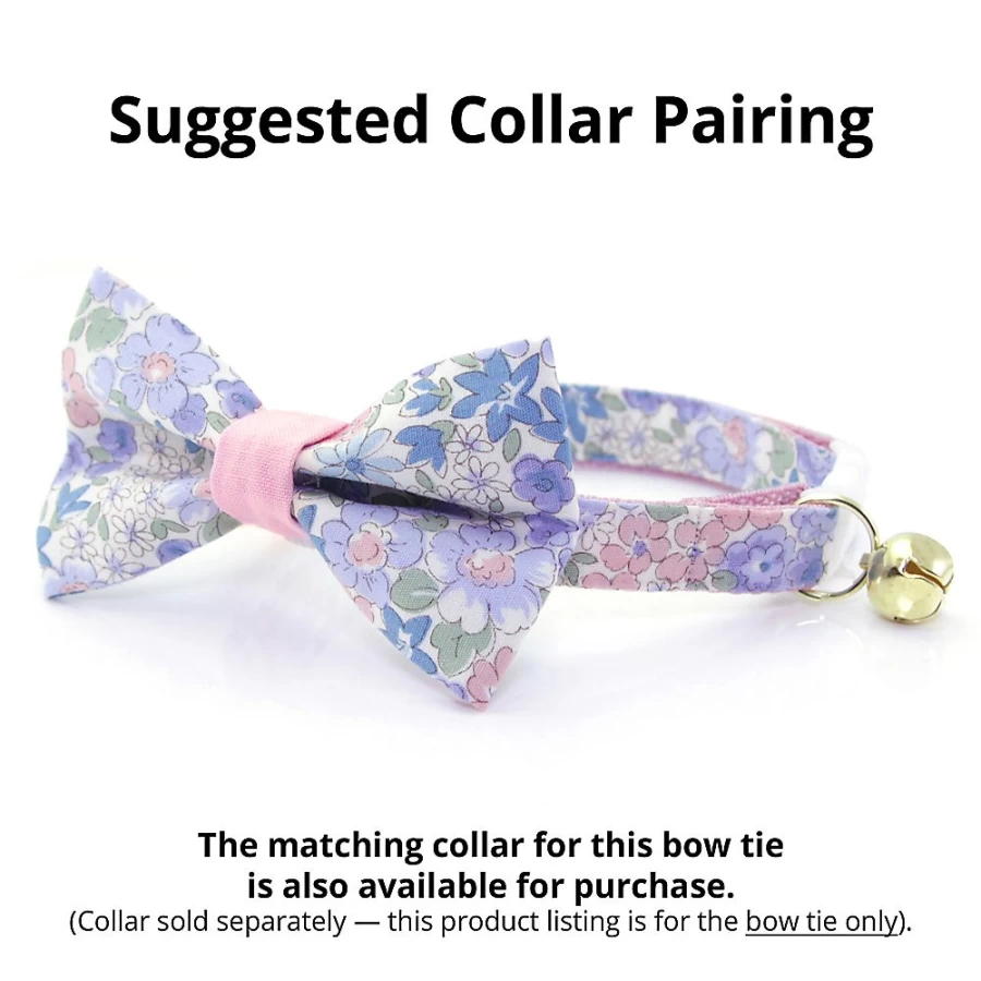 PetSmart Willow Floral Cat Bow Tie - Elegant Handmade Pet Accessory by Cleo
