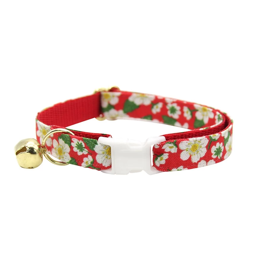 PetSmart Cleo Berry Blossom Floral Breakaway Cat Collar - Safe & Stylish Kitten Collar