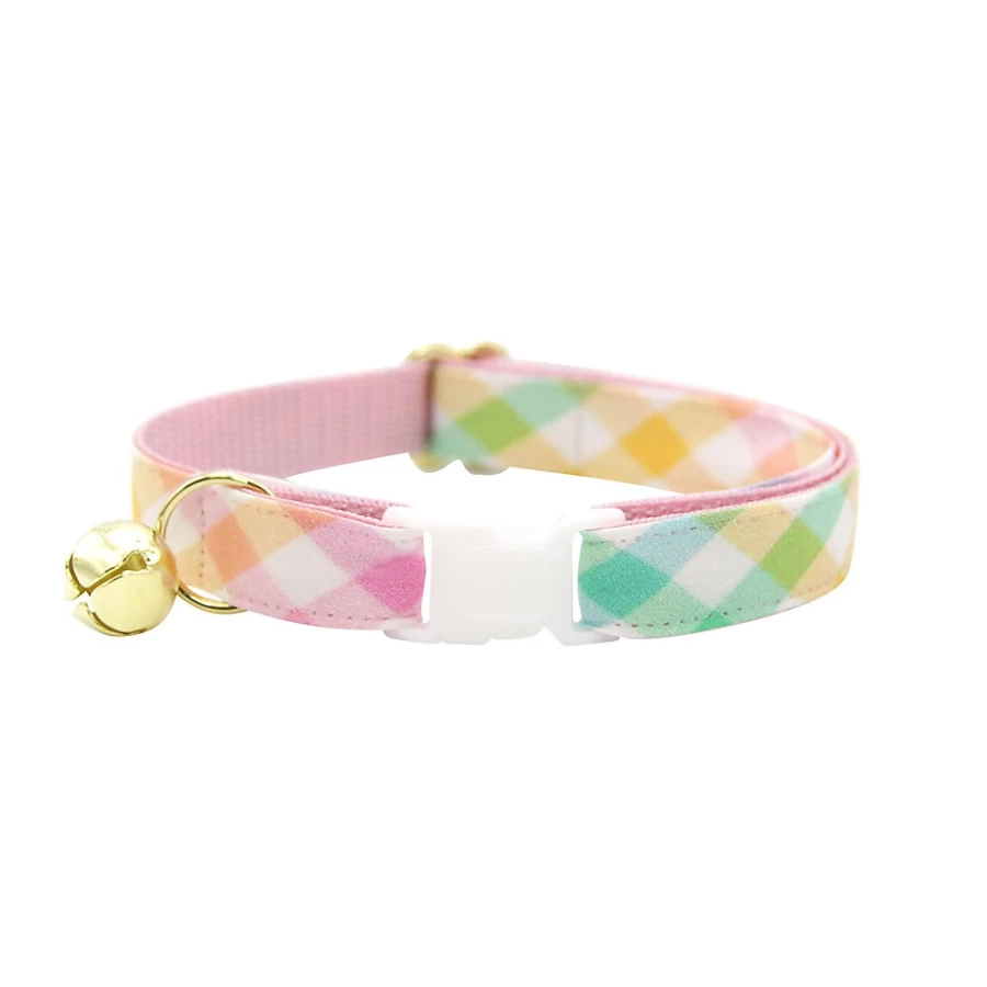 PetSmart Cleo Dawn Plaid Breakaway Cat Collar - Adjustable Safety Collar for Cats