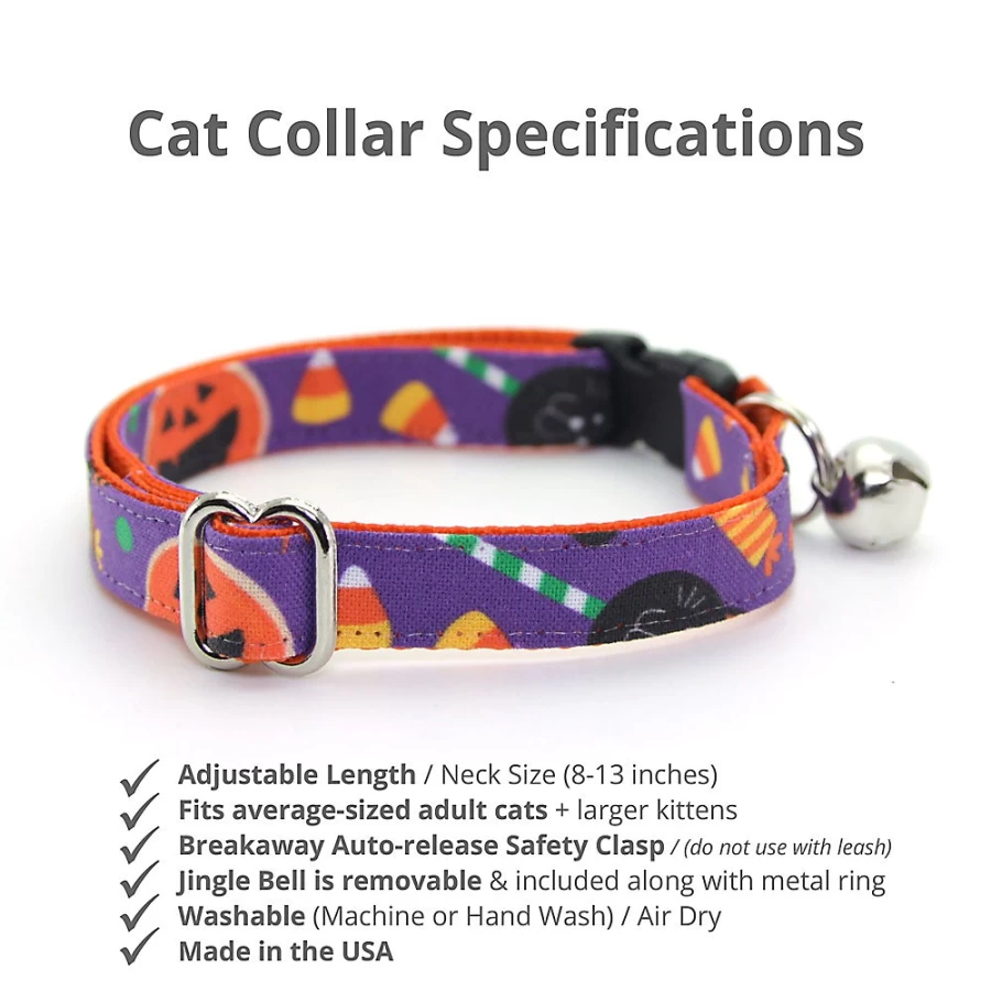 PetSmart Made By Cleo Witch's Brew Halloween Breakaway Cat Collar for Safe & Spooky Fun