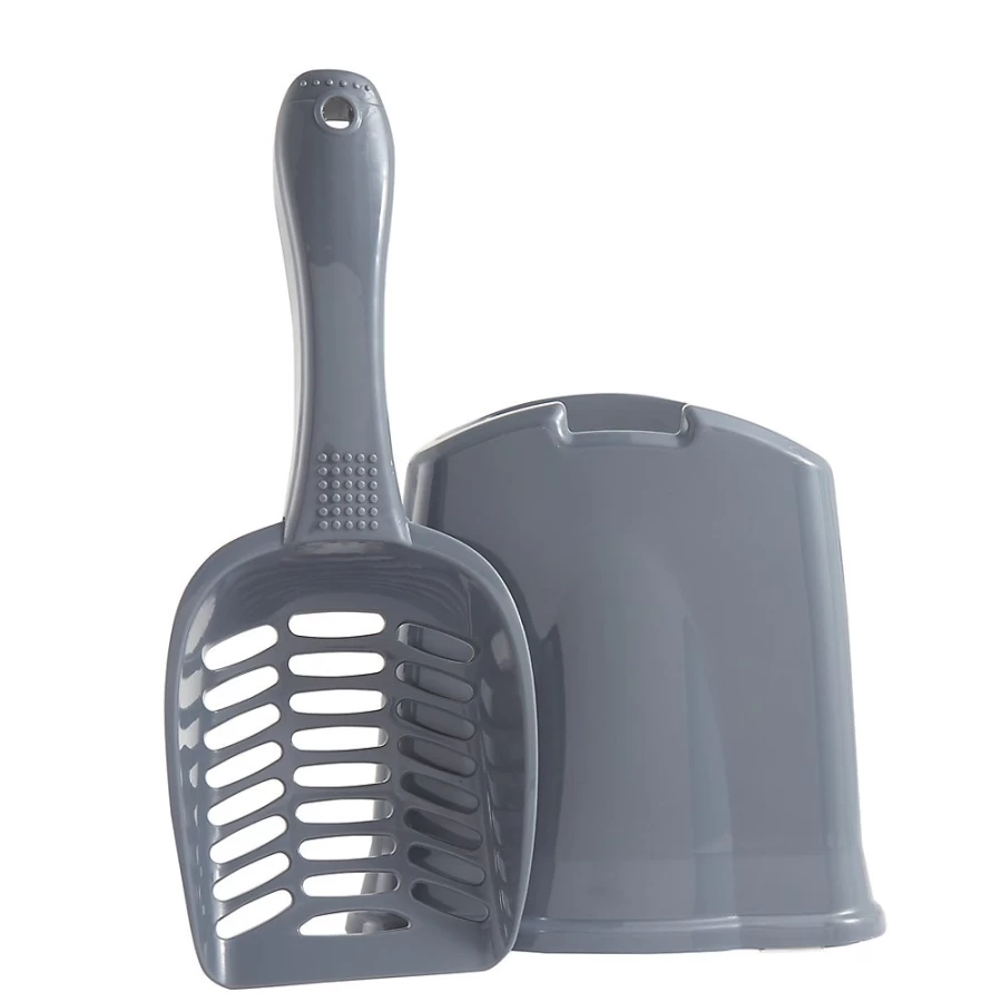 PetSmart ExquisiCat Litter Scoop with Storage Caddy – 2-in-1 Cat Litter Box Accessory