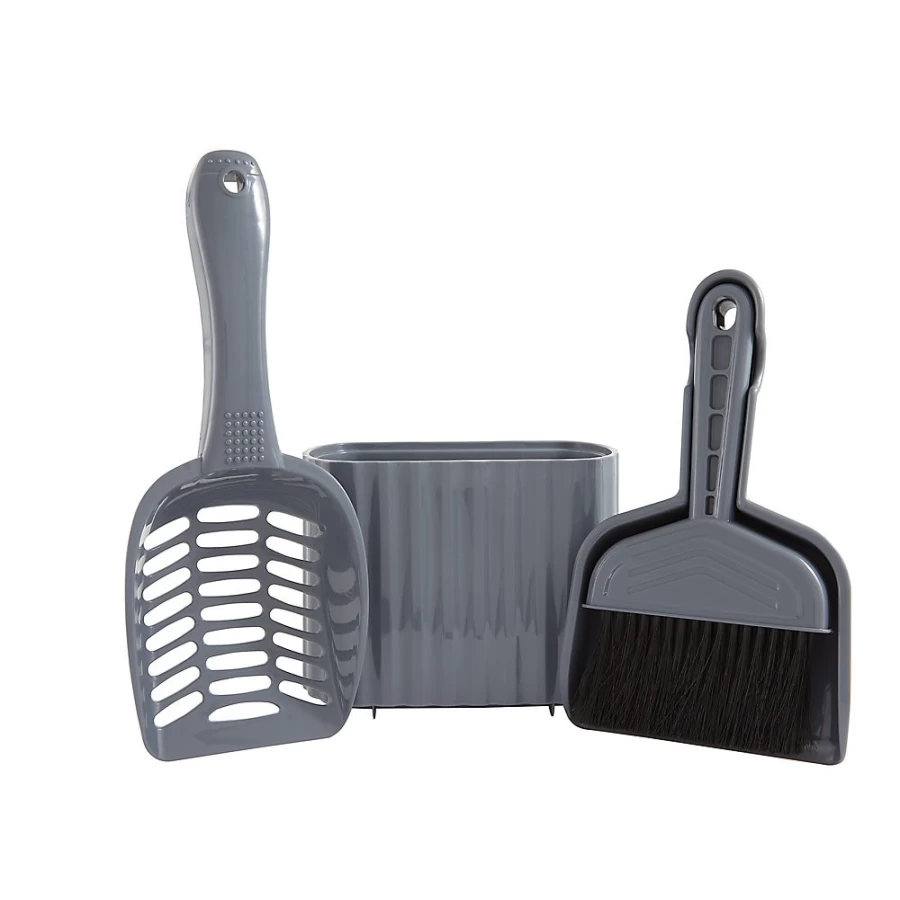 PetSmart ExquisiCat Litter Scoop with Sweep & Storage Caddy – 3-in-1 Cat Litter Accessory