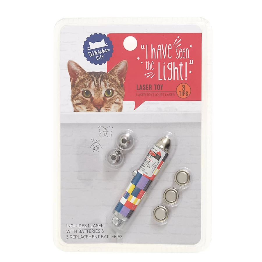 PetSmart Whisker City Interactive 3-Tip Laser Cat Toy for Indoor Play & Exercise