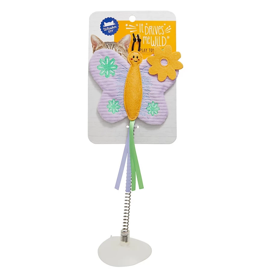 PetSmart Whisker City Interactive Butterfly Cat Toy with Swatter for Playful Cats
