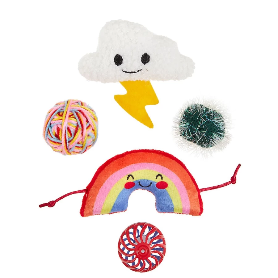 PetSmart Whisker City 5-Pack Fun & Interactive Character Cat Toys for Playful Kittens
