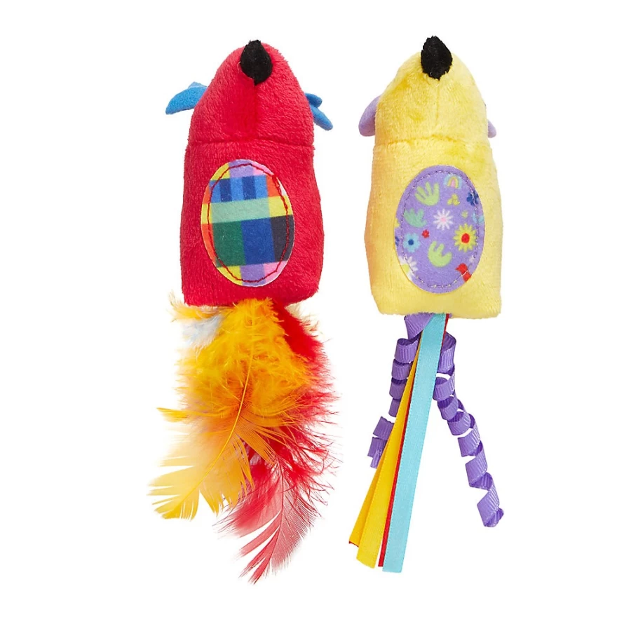 PetSmart Whisker City Printed Belly Mice Cat Toys - 2 Pack Interactive Play for Cats