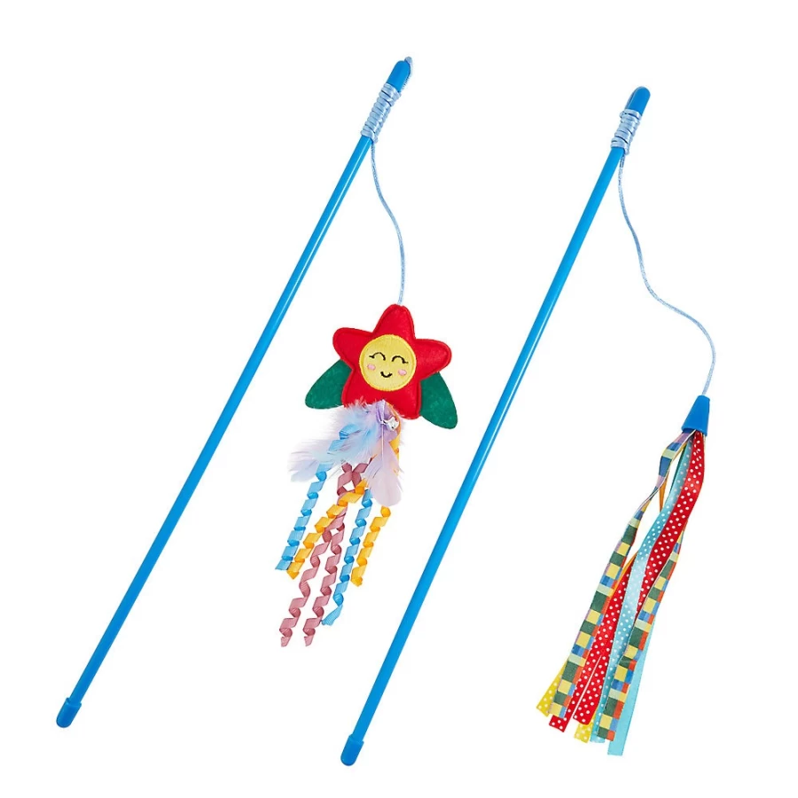 PetSmart Whisker City 2-Pack Flower Teaser Cat Toys for Interactive Play