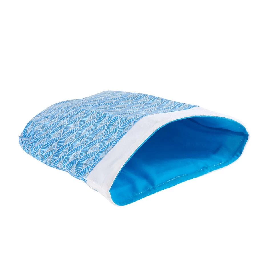 PetSmart Whisker City Crinkle Cat Sack for Play & Comfort - Blue & White Design