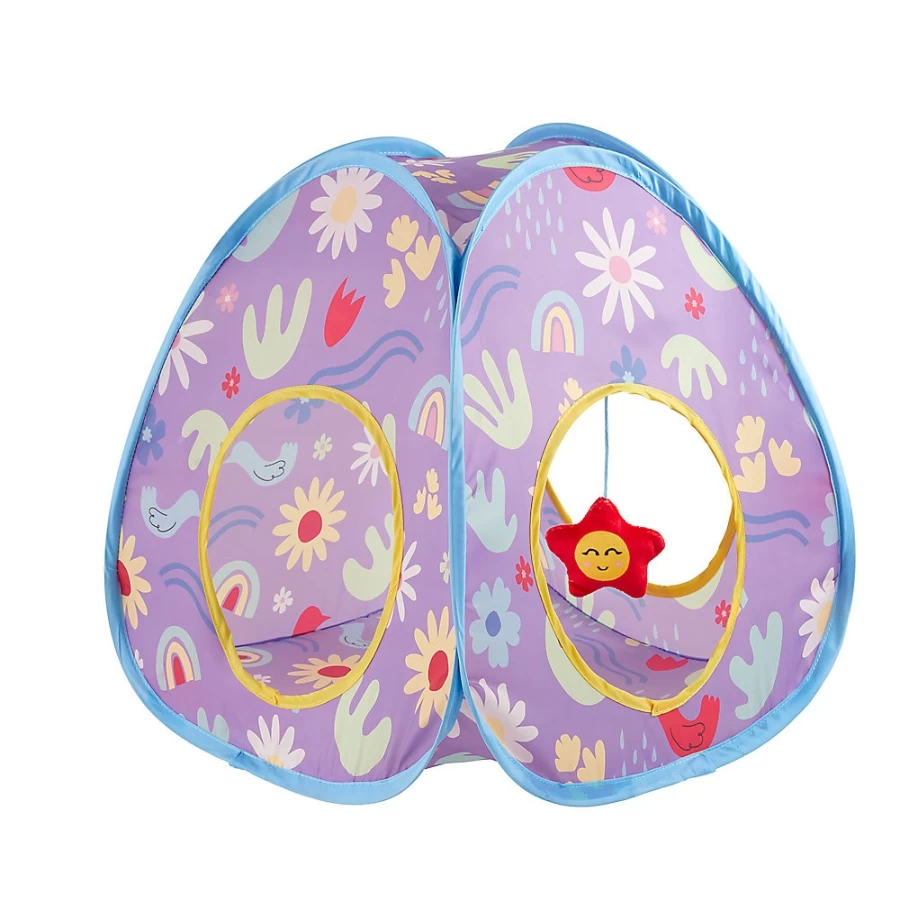 PetSmart Whisker City Spring Print Cat Play Tent - Pop-Up Hideaway Toy for Indoor Cats