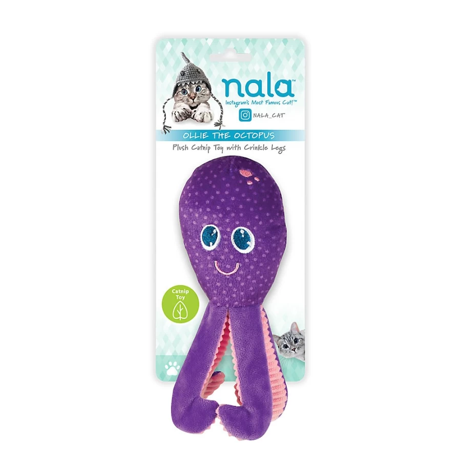 PetSmart Nala Cat Ollie the Octopus Plush Toy with Catnip & Crinkle Legs for Cats