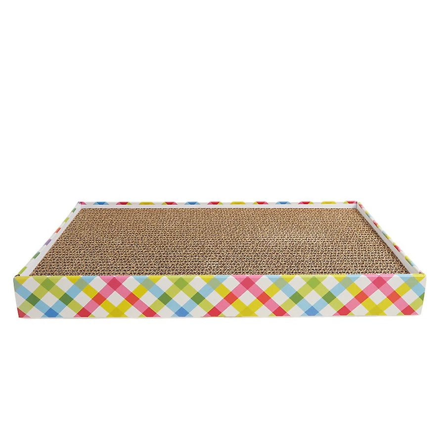 PetSmart Whisker City Double-Wide Plaid Cat Scratcher for Easter & Year-Round Use