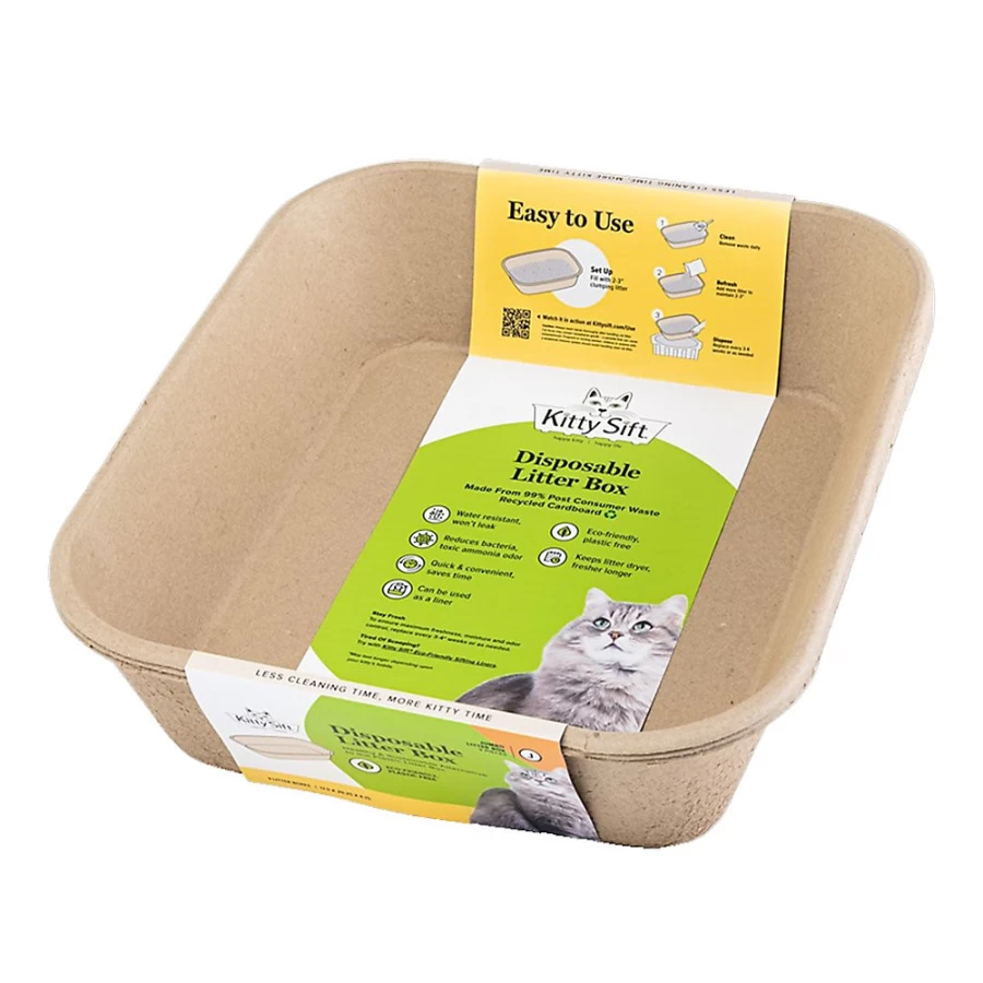 PetSmart Kitty Sift Disposable Cat Litter Box - Convenient & Hygienic Solution for Cats