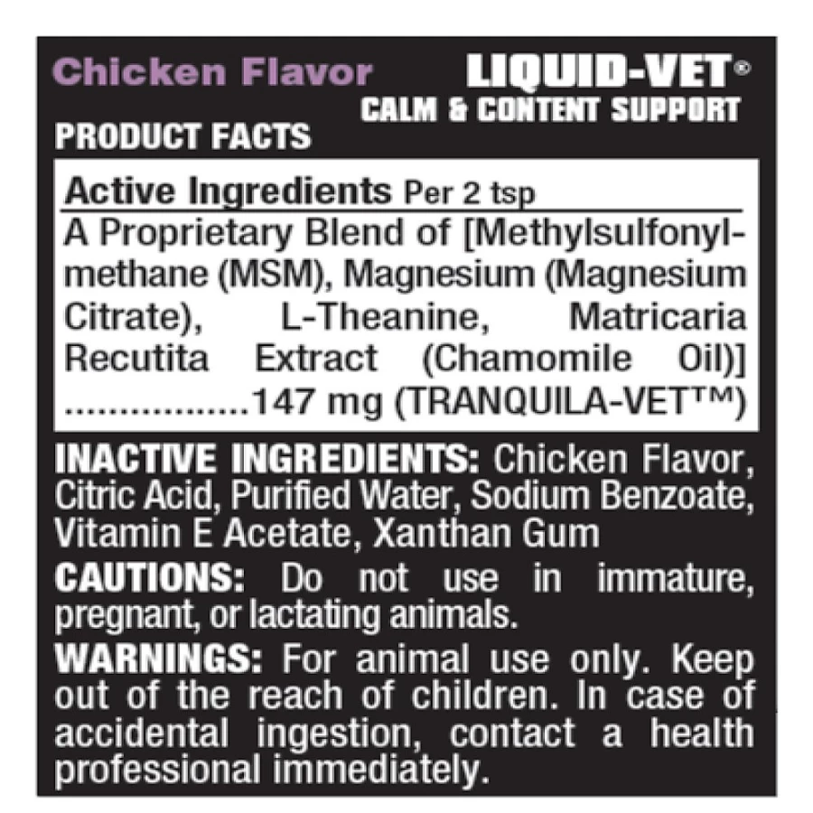 PetSmart Liquid-Vet Feline Calm Chicken Flavored Cat Stress Relief Formula